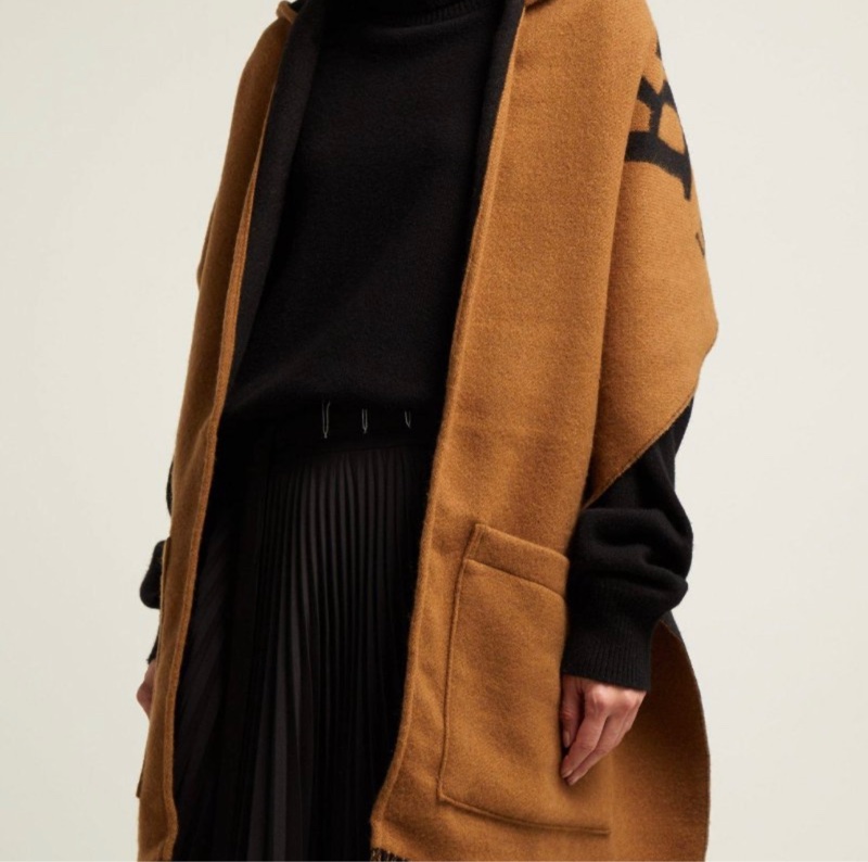 burberry 大批肩 可當圍巾 圍巾 帶帽圍巾 戴帽圍巾 披肩-3