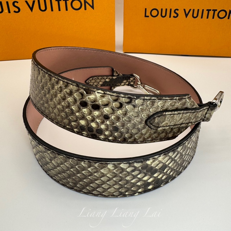 Louis Vuitton LV 限量大蟒蛇皮背包背帶|肩帶-0