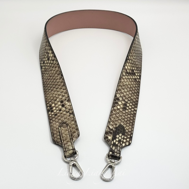 Louis Vuitton LV 限量大蟒蛇皮背包背帶|肩帶-4