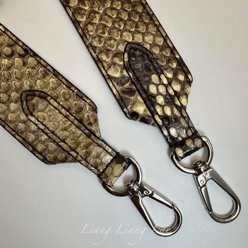 Louis Vuitton LV 限量大蟒蛇皮背包背帶|肩帶-6