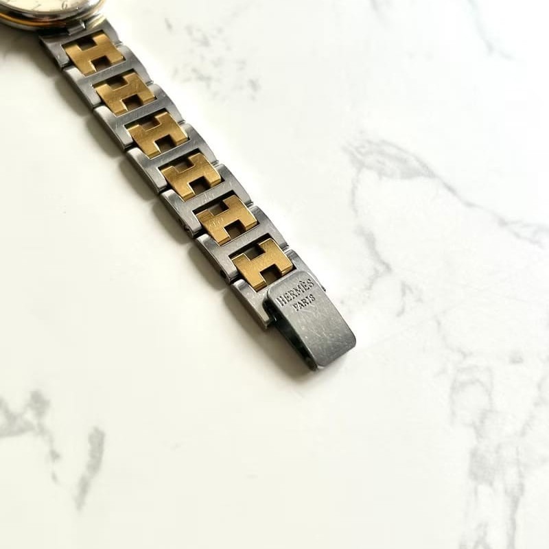 絕版古董錶 Hermes Arceau 二手男女裝金屬錶帶 手錶 腕錶 中古-3