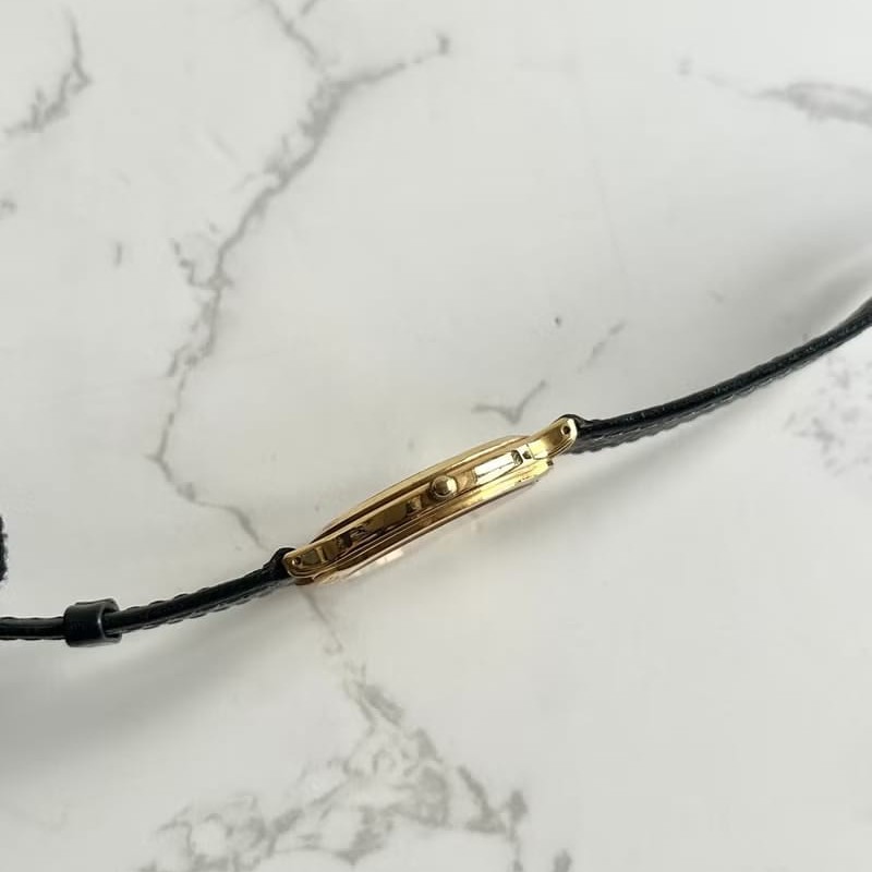 【LA LUNE】絕版古董錶 Celine黑金凱旋門皮革帶 二手男女裝手錶 腕錶 中古錶-6