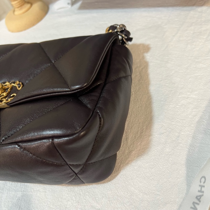 ෆ Chanel 19 Bag 巧克力棕🍫🈶購證 芯片款❤️-8