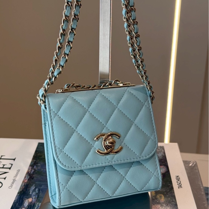 Chanel 水藍色方形包 🩵🩵🩵🩵-5