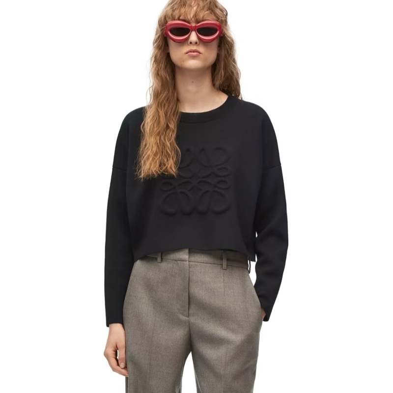 Loewe 全新吊牌還在 羊毛浮雕logo毛衣-1