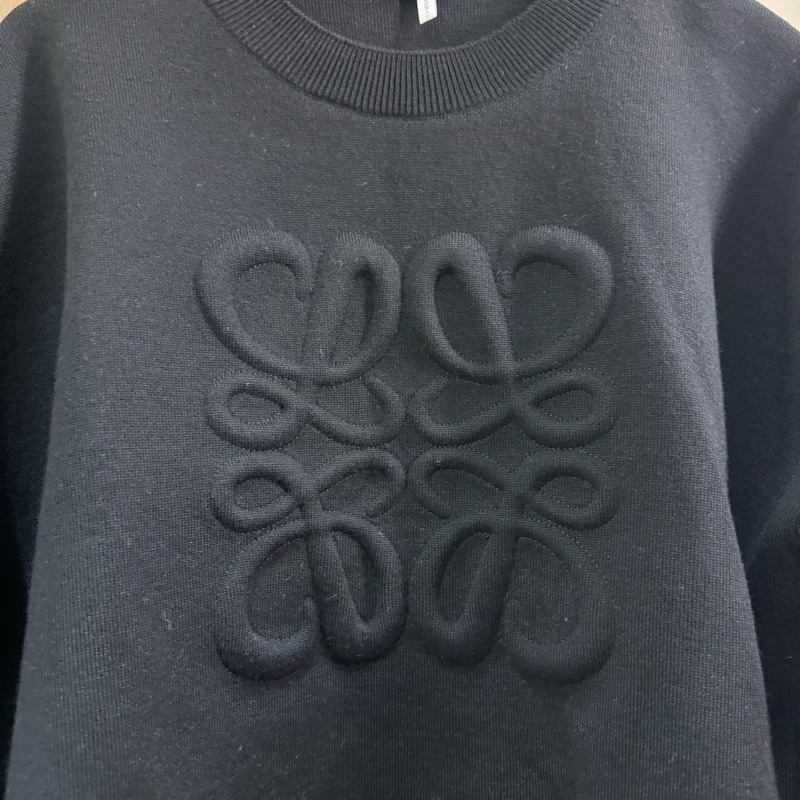 Loewe 全新吊牌還在 羊毛浮雕logo毛衣-6