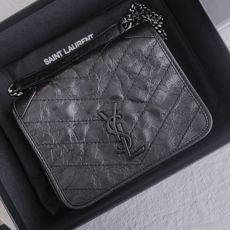 ෆ YSL NIKI BABY油蠟牛皮黑色🖤-9