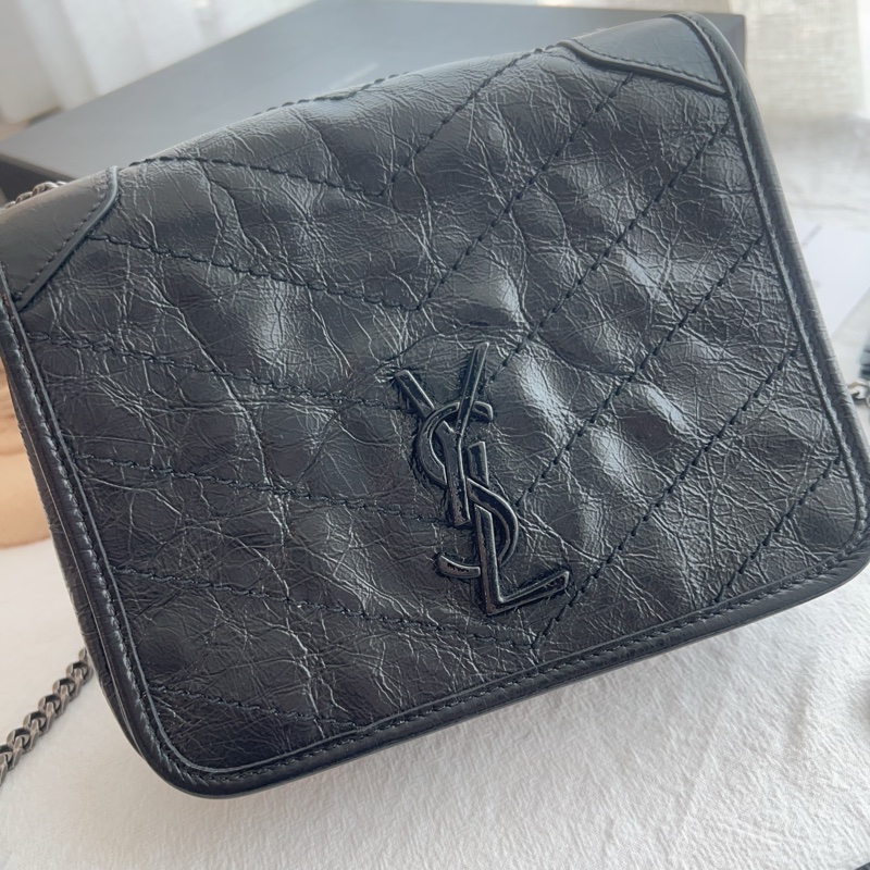 ෆ YSL NIKI BABY油蠟牛皮黑色🖤-11