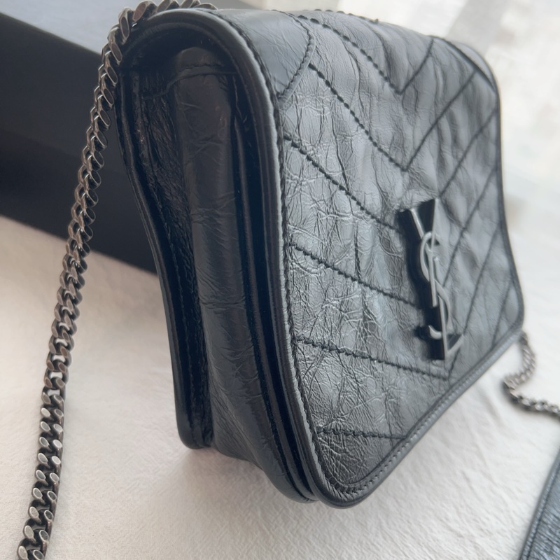 ෆ YSL NIKI BABY油蠟牛皮黑色🖤-12