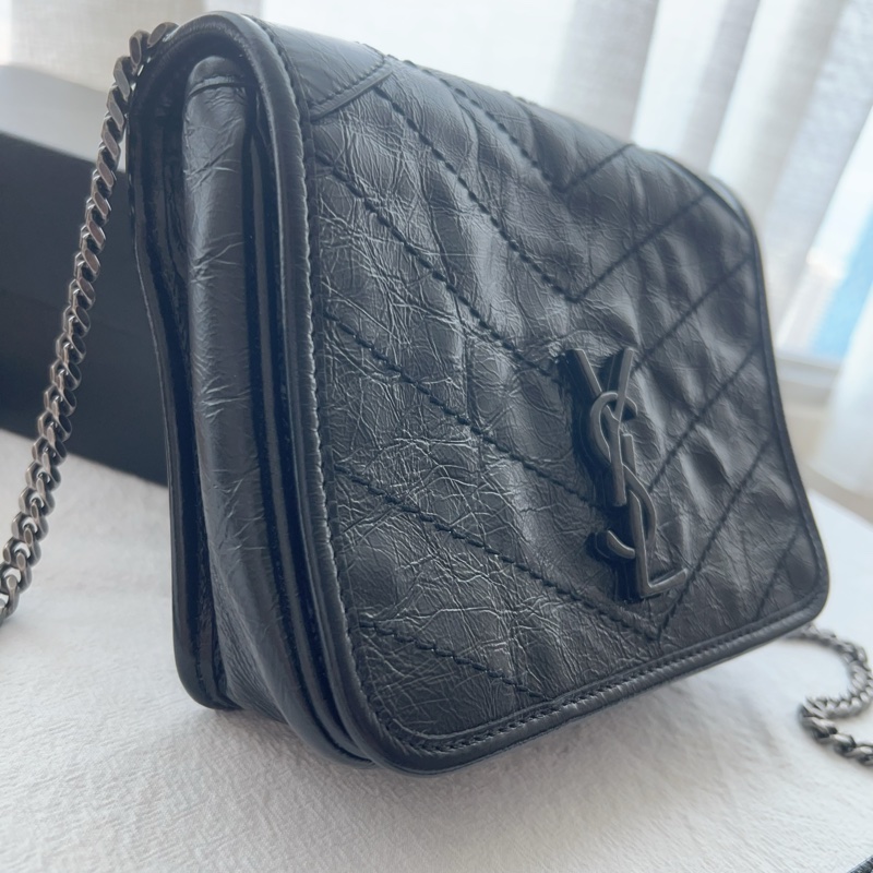 ෆ YSL NIKI BABY油蠟牛皮黑色🖤-14