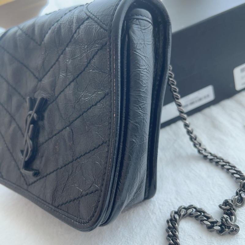 ෆ YSL NIKI BABY油蠟牛皮黑色🖤-15