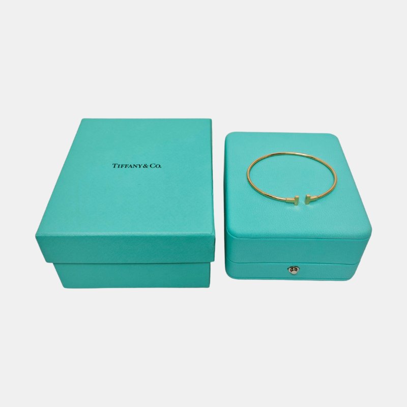 TIFFANY & CO. TiffanyT 系列 玫瑰金色18K玫瑰金T型手鐲 周長15.5cm-3