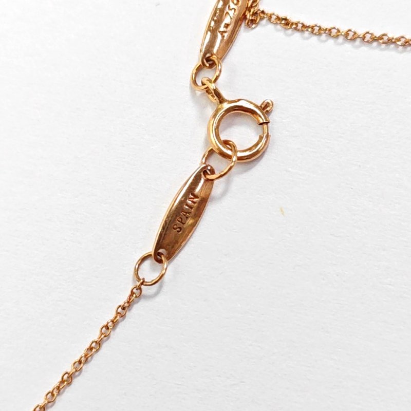 TIFFANY & CO.Elsa Peretti 玫瑰金色18K金心形項鍊 長度40cm-5