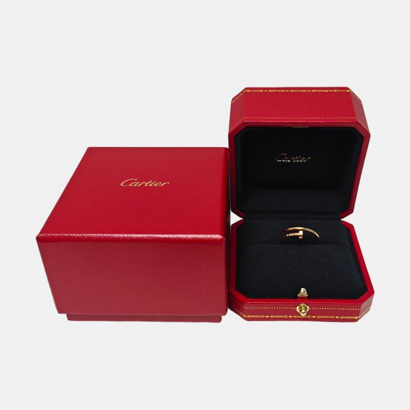 Cartier JUSTE UN CLOU 歐碼59碼 玫瑰金色18K玫瑰金釘子戒指-4