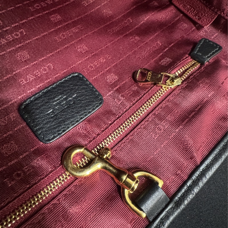Loewe heritage tote bag黑色牛皮中型手提包/古董包-3