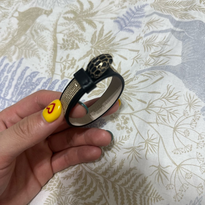BVLGARI 皮革蛇頭手環-4