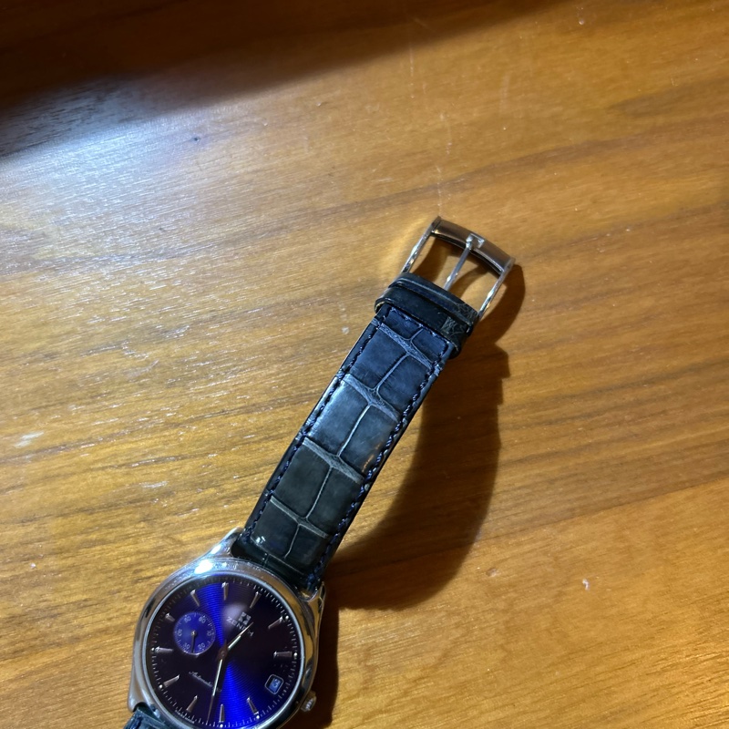 ZENITH Elite 小秒針 背透 深藍色唱片紋面盤 自動上鍊機械錶-9