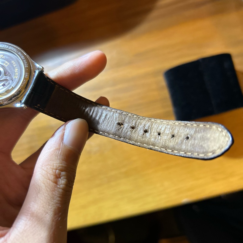 ZENITH Elite 小秒針 背透 深藍色唱片紋面盤 自動上鍊機械錶-15