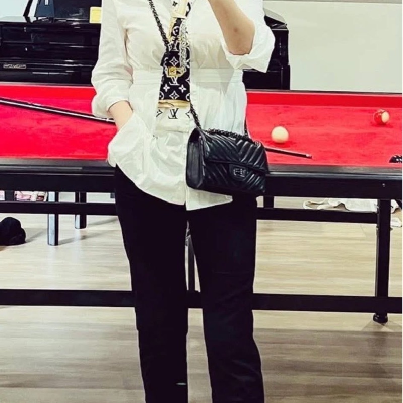 小巴黎二手名牌Chanel 香奈儿 2.55大mini so black V紋-4