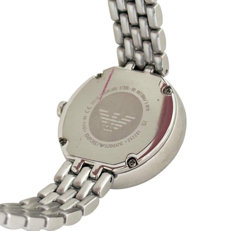 EMPORIO ARMANI 水鑽 貝母錶盤 手錶-7