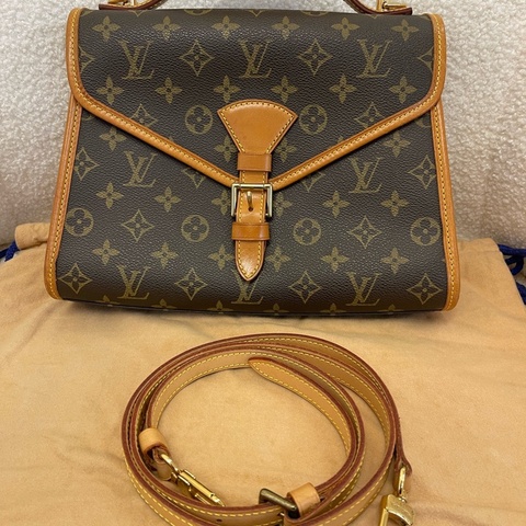 LV中古老花小號郵差包ivy公文包 好成色全原正品！