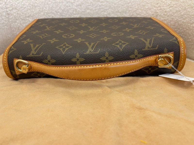 LV中古老花小號郵差包ivy公文包 好成色全原正品!-3