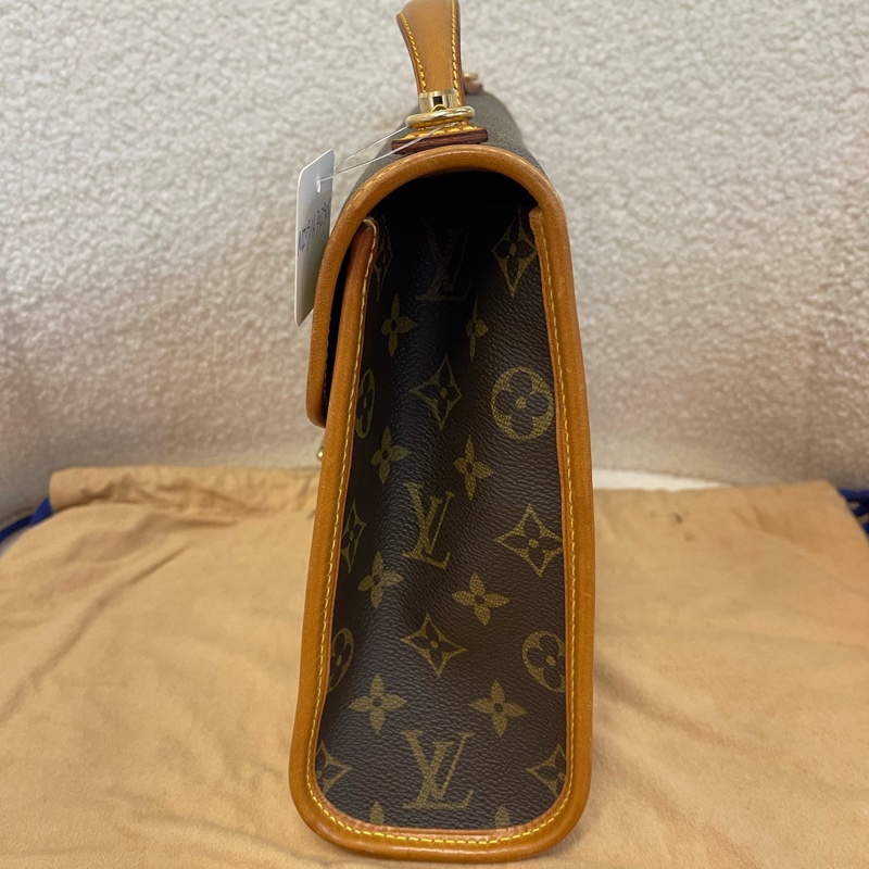 LV中古老花小號郵差包ivy公文包 好成色全原正品!-12