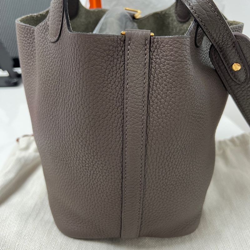 95新 Hermes Picotin 18 Etain 錫器灰金扣 TC Y刻-2