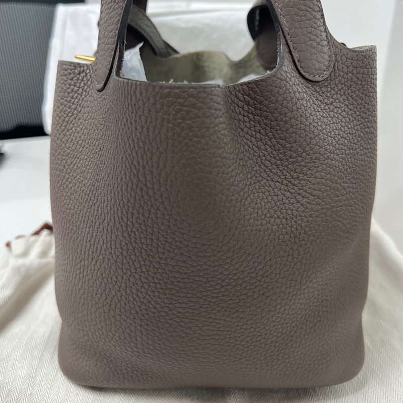 95新 Hermes Picotin 18 Etain 錫器灰金扣 TC Y刻-3