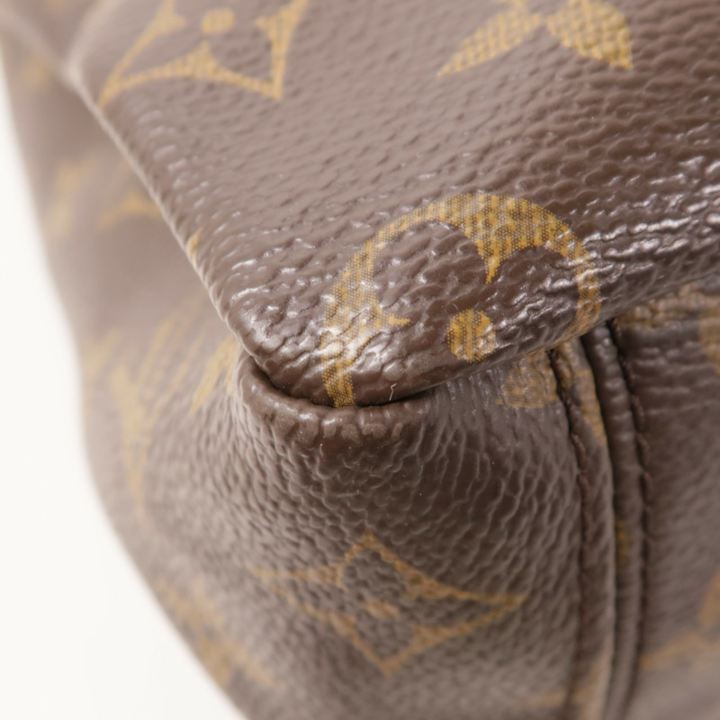 LOUIS VUITTON Monogram Pallas金扣手挽肩背兩用袋棕色/紅色-11