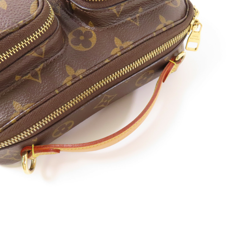 LOUIS VUITTON Monogram Utility金扣手挽肩背兩用袋棕色-4
