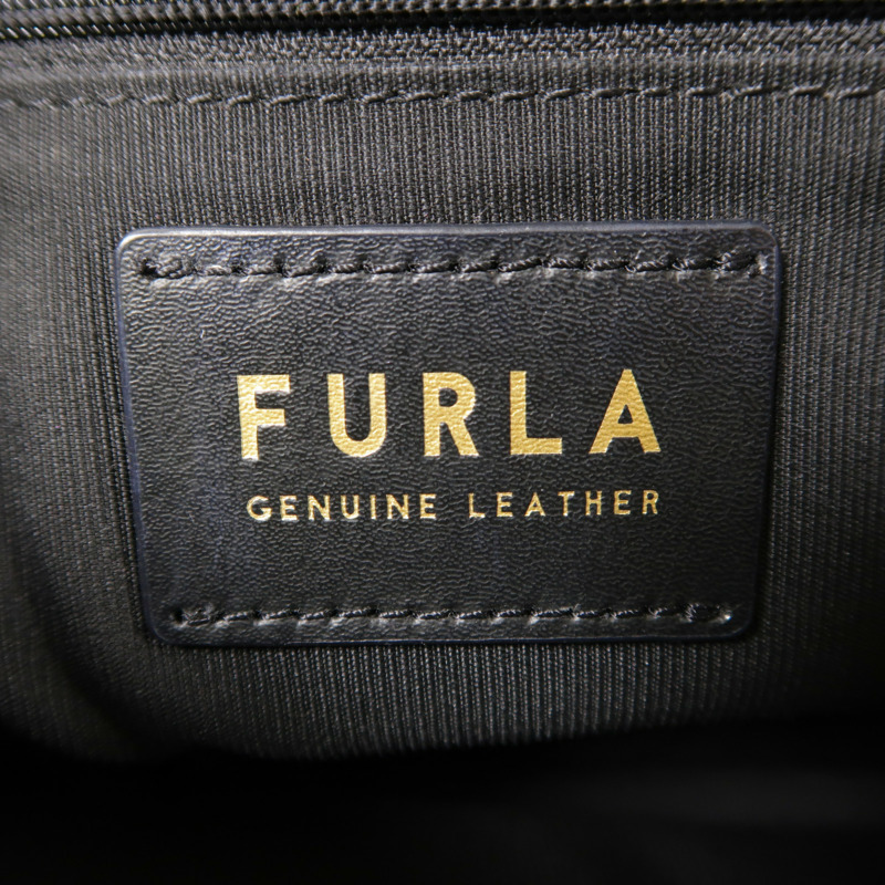 Furla 牛皮皮革Chain Shoulder金扣鏈帶肩背袋-5