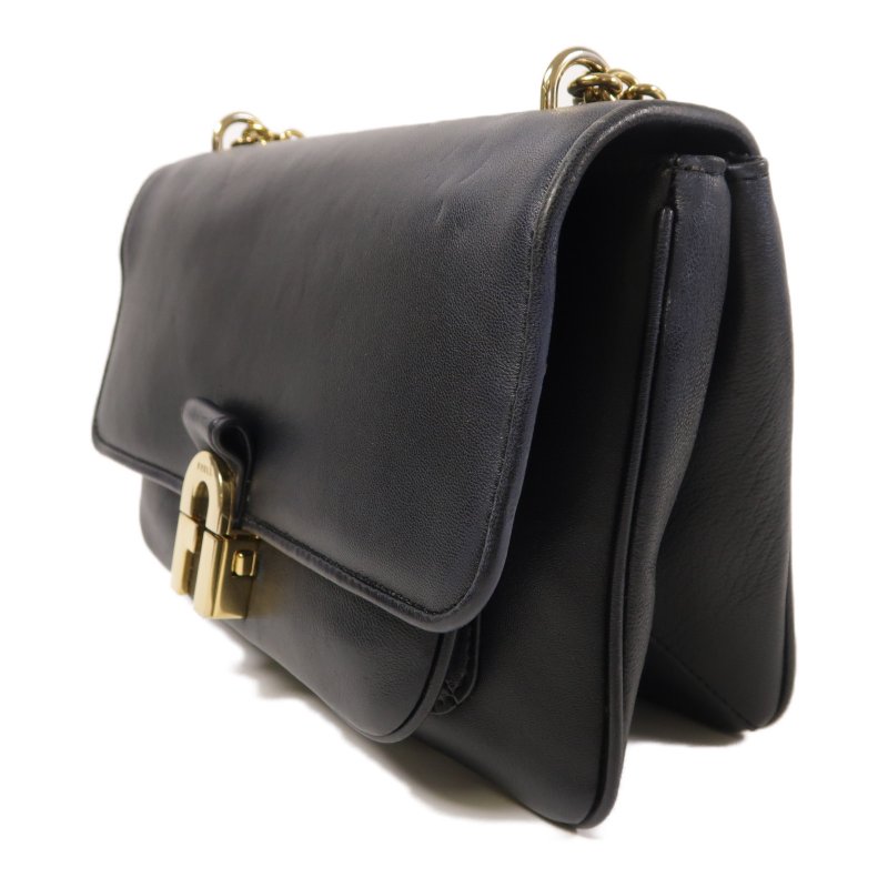 Furla 【激減優惠】牛皮皮革Chain Shoulder金扣鏈帶肩背袋-2