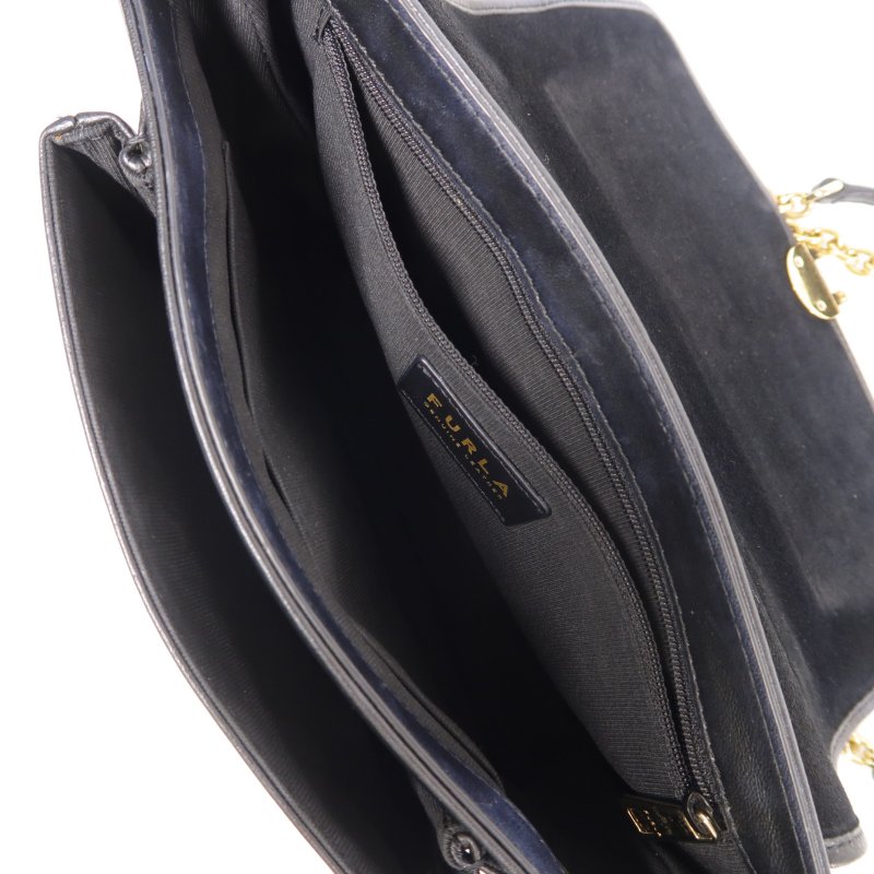 Furla 【激減優惠】牛皮皮革Chain Shoulder金扣鏈帶肩背袋-4