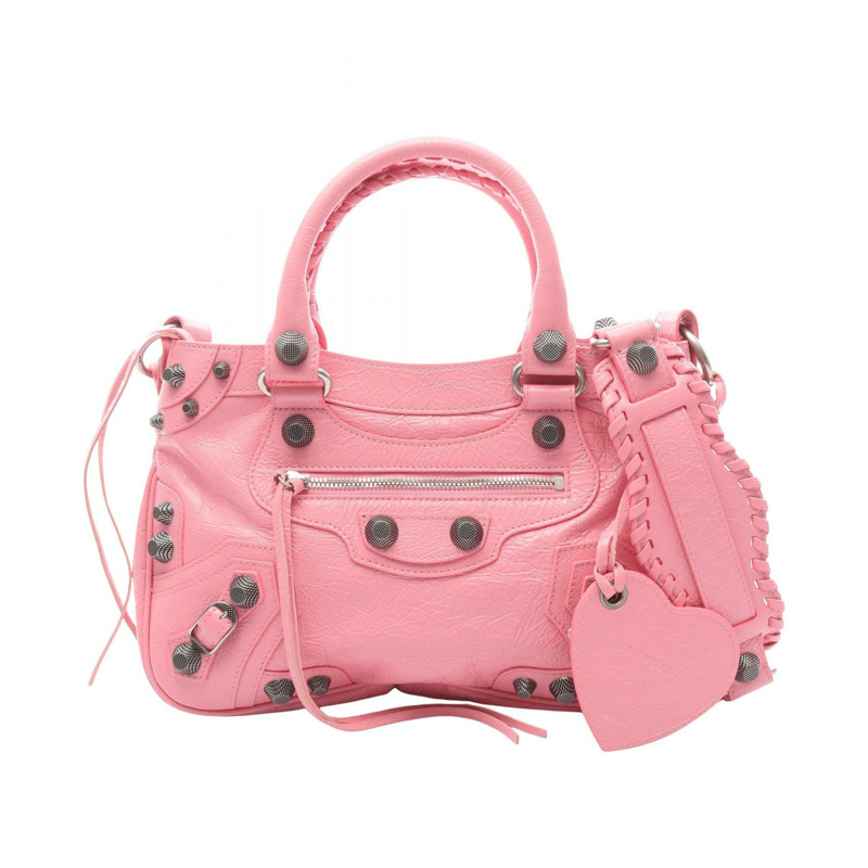 BALENCIAGA Neo Cagole 托特包 M 單肩包 7515211VG9Y5812 皮革 粉紅色 全新 女款-0