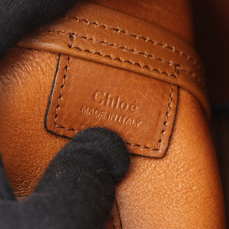 Chloe Spin 小號肩背包 手提包 25SS812N8426M 皮革 棕色 全新斜背包-3