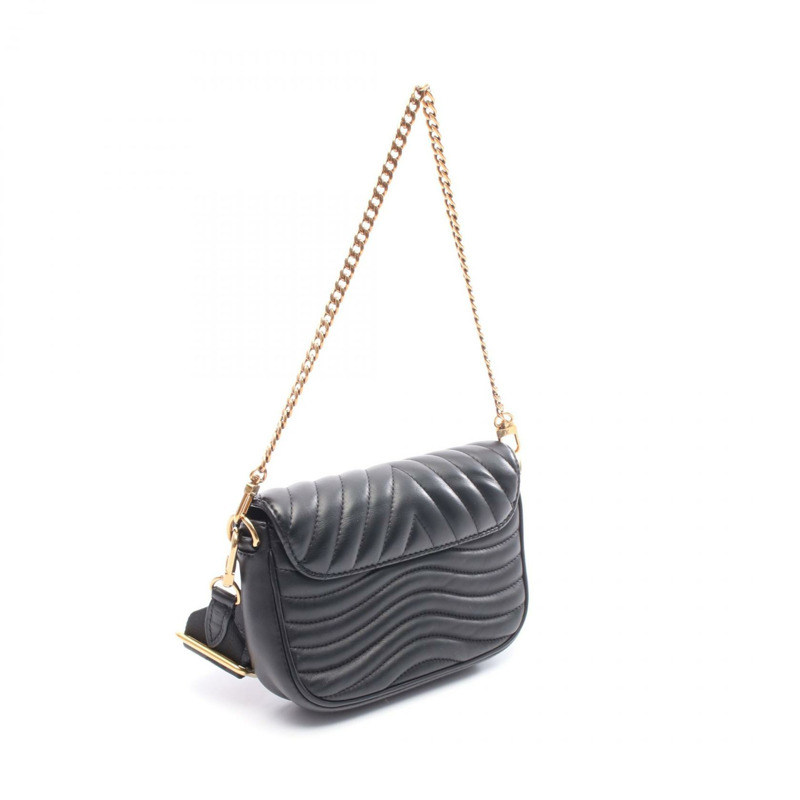 LOUIS VUITTON Multi Pochette New Wave 單肩包 M56461 皮革黑色二手 LV-1