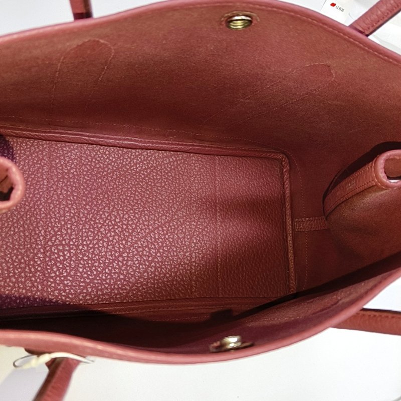 HERMÈS Garden Party 36 粉色帆布花園包手提包 銀色五金 框O刻-6