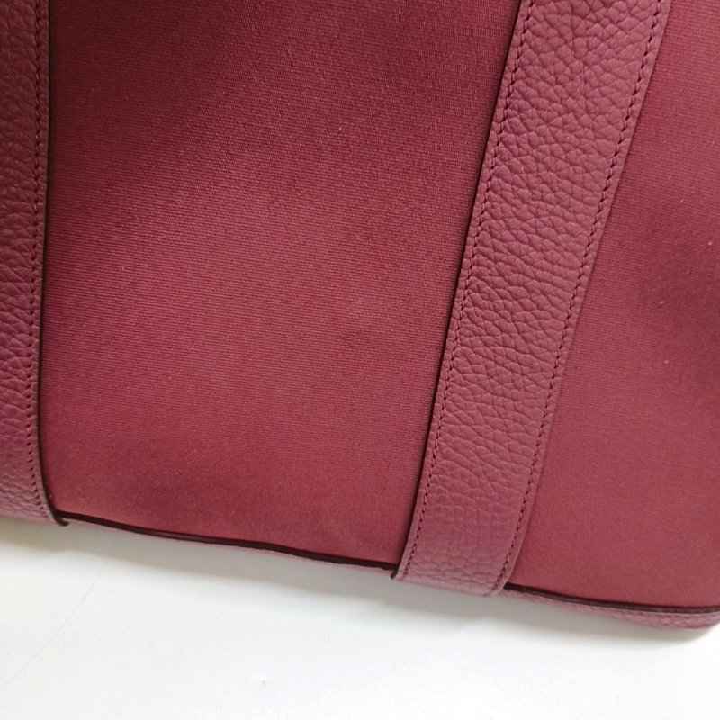 HERMÈS Garden Party 36 粉色帆布花園包手提包 銀色五金 框O刻-7