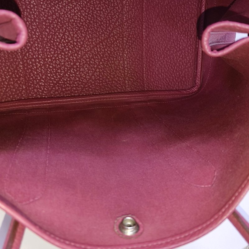 HERMÈS Garden Party 36 粉色帆布花園包手提包 銀色五金 框O刻-14