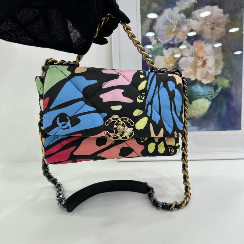 Chanel 香奈兒 19bag 彩繪特別版 22年晶片 限量款 26cm-6