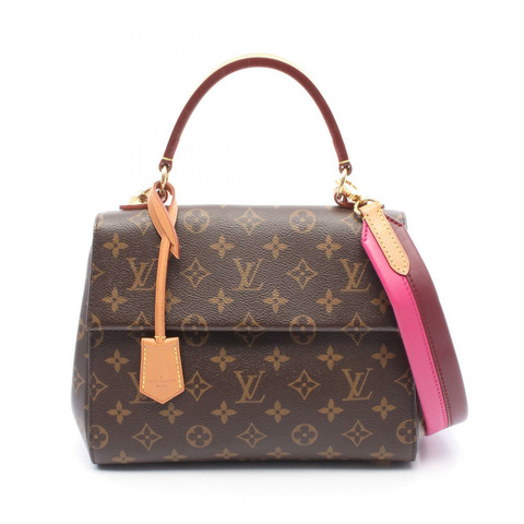 LOUIS VUITTON Cluny BB 肩背包 手提包 M42738 Monogram 帆布 棕色 玫瑰色 二手