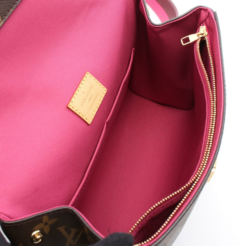 LOUIS VUITTON Cluny BB 肩背包 手提包 M42738 Monogram 帆布 棕色 玫瑰色 二手-2