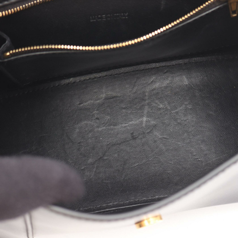 BALENCIAGA Hour Glass 小號單肩包 手提包 593546 皮革 黑色 二手 女士-5