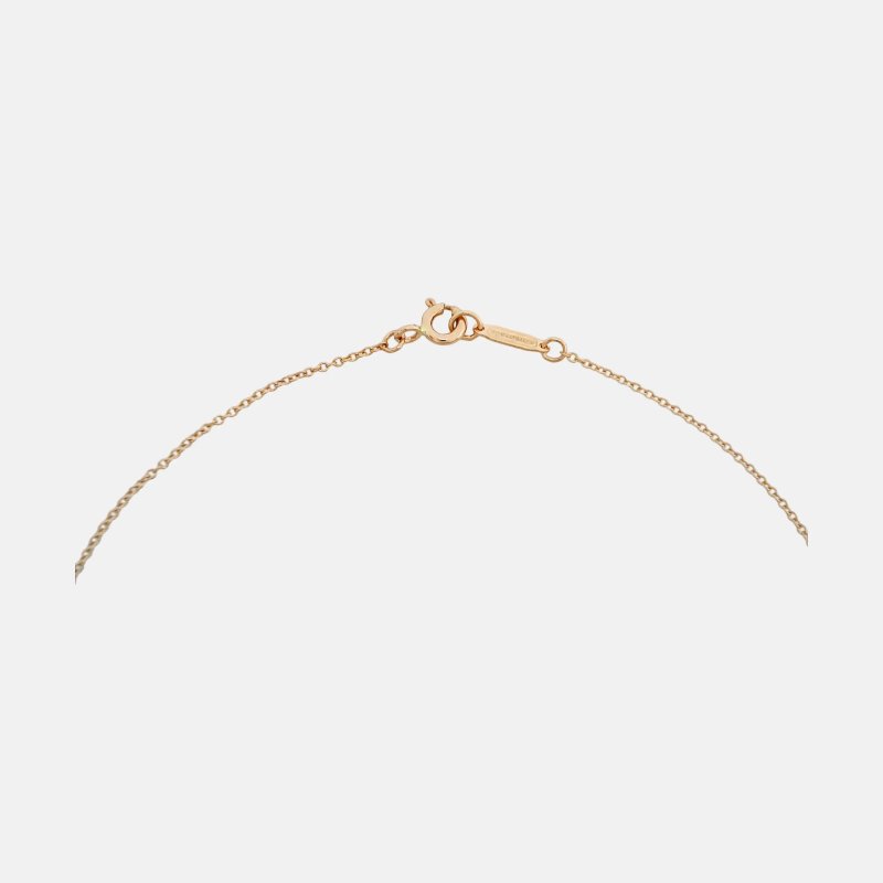 TIFFANY & CO. Tiffany Bow 系列 玫瑰金色18K金蝴蝶結項鍊 長度41cm-3