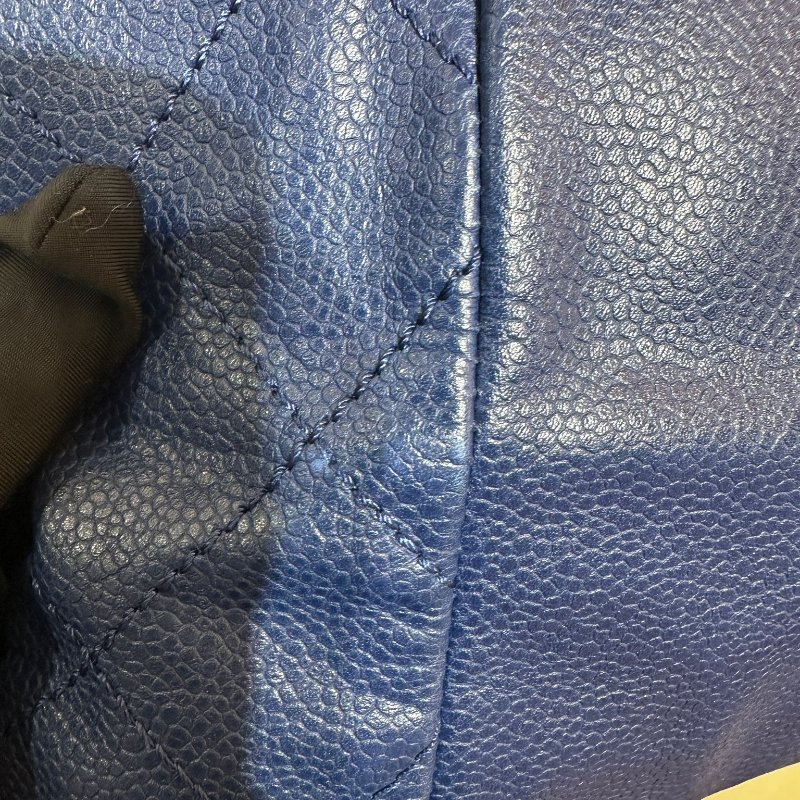 Chanel Caviar 31 Drawstring blue tote bag 藍色抽繩單肩袋-9