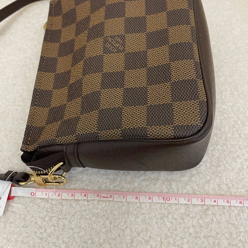 LV路易威登中古款棕棋盤格方胖子單肩腋下包!-2