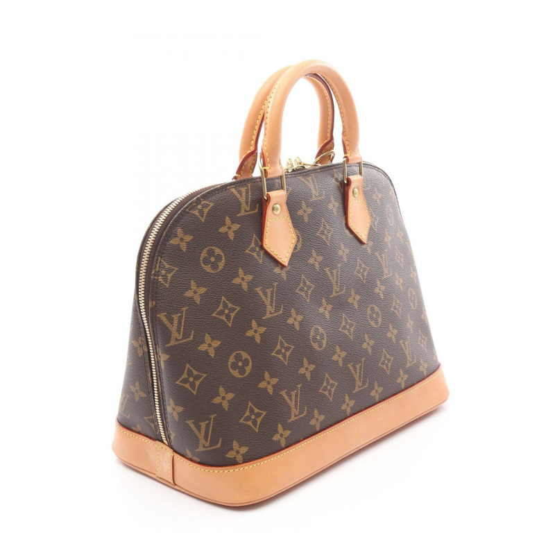 LOUIS VUITTON Alma PM 手提包 M51130 Monogram 帆布 皮革 棕色 二手 女款-1
