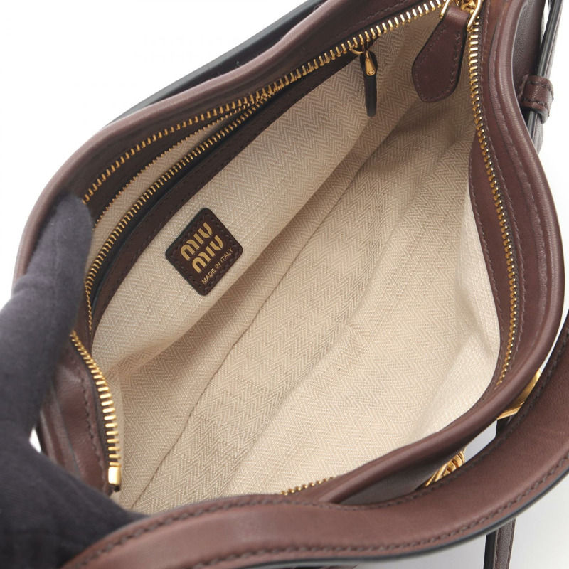 Miu Miu NAPPA AVIATOR 單肩包 5BC1822BBLF0NBL 皮革 棕色 全新 女款-2