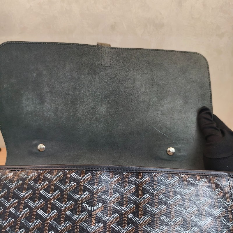 Goyard Citadin公文包 經典黑色拼皮 電腦公事包 底長38cm.-6